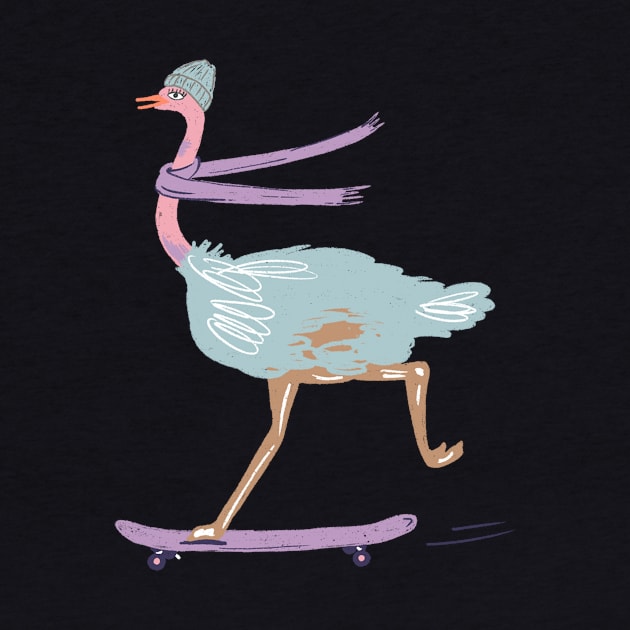 Ostrich Skater by Das Brooklyn